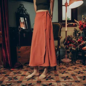 Boho Wrap Midi Skirt