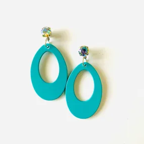 Turquoise Drop Earring in Light Azure Glacier Blue